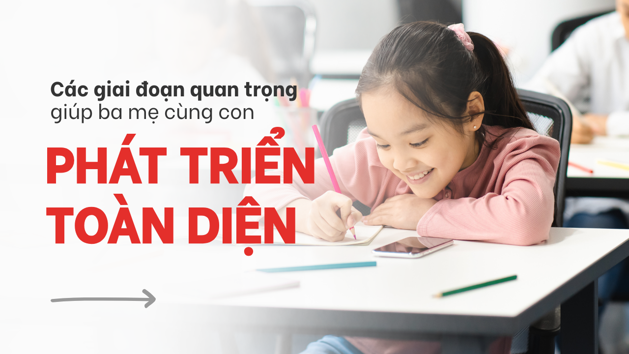 Cùng con phát triển toàn diện: các giai đoạn quan trọng ba mẹ cần biết